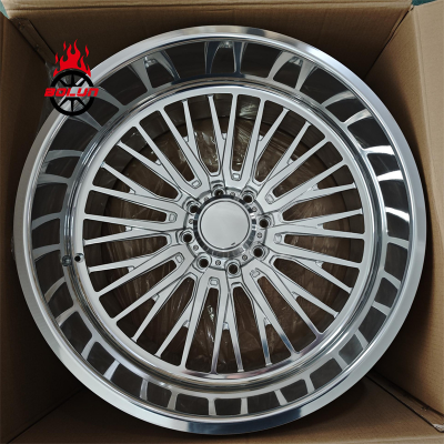 Bolun factory custom forged 26*14 Super single gmc truck wheels (1)