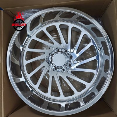 Bolun custom polished 8x170 pcd 24*14 ford f250 super single wheels