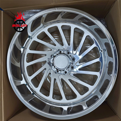 Bolun custom polished 8x170 pcd 24*14 ford f250 super single wheels (1)