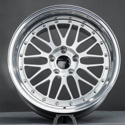 Barrel polished spoke brushed 19*9.5 19*10.5 2-piece BMW E90 forged wheels  (1)