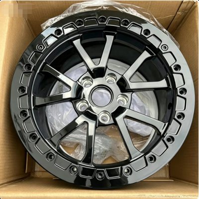 17*10 full black beadlock custom forged  wheels