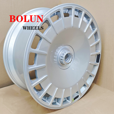 24*10 Benz G63 full silver coating 6061-T6 Aerospace aluminum forged wheels (1)