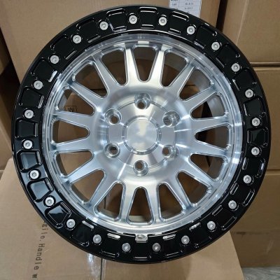 17x9.0 GMC Denali 2500HD polished beadlock offroad forged wheels