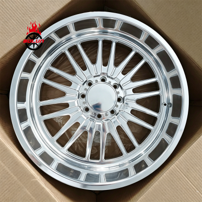 Polished 24x12 8*165.1 Dodge ram 3500 forged wheels (1)