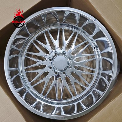 Polished 24*14 Dodge ram 2500 forged wheels