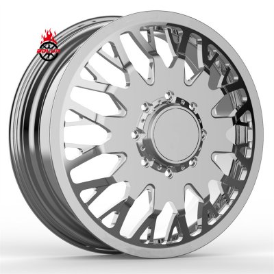 Bolun 10x225 Ford F450 Polished Custom Dually wheels