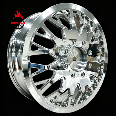 Bolun 10x225 Ford F450 Polished Custom Dually wheels (1)