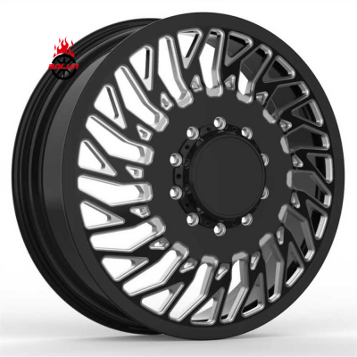 Black milled 20 22 24 26 28 30 inch china dually wheels factory (1)