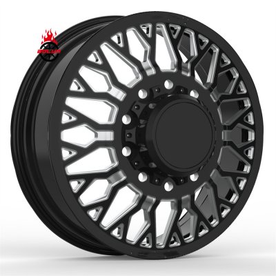 Black milled 20 22 24 26 28 30 inch custom dually wheels